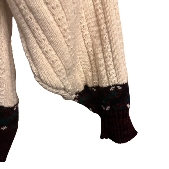 Vintage 80s Rob Winter Sweater Men’s 2XL Fair Isle Pullover Ski Cable Knit - Picture 6 of 12